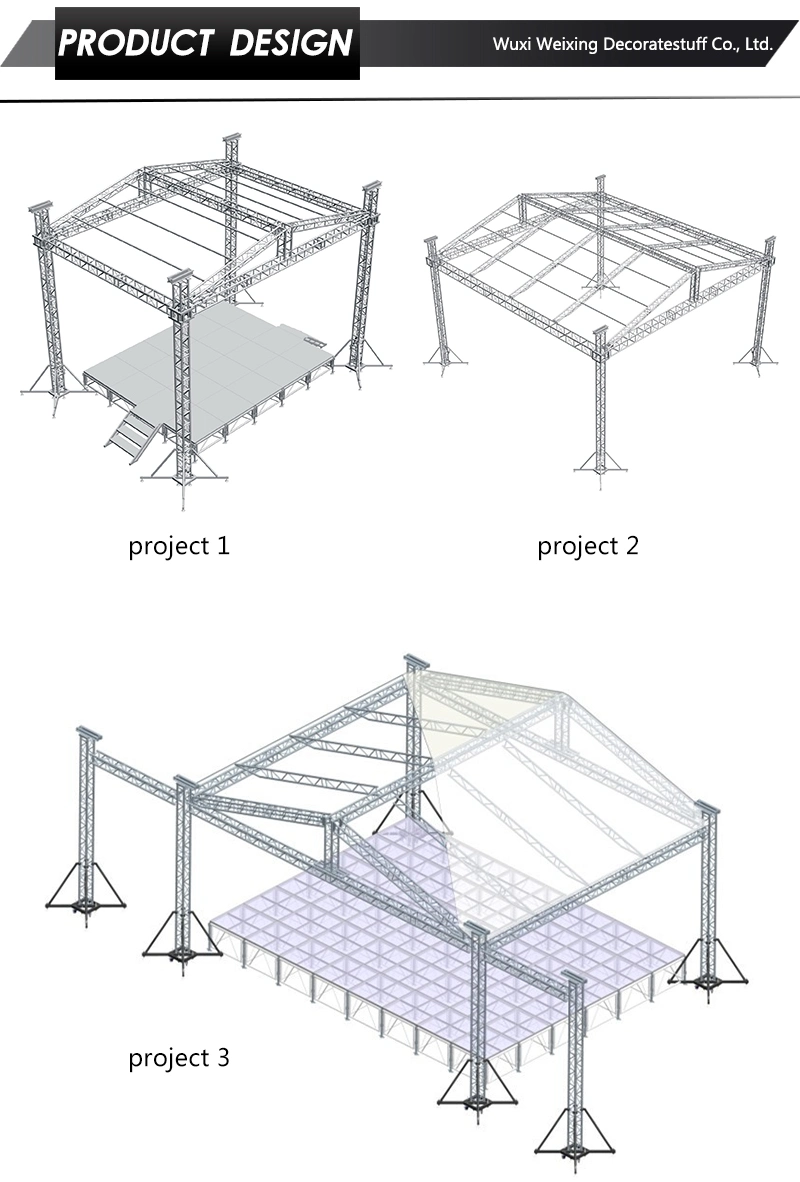 290X290mm Outdoor Aluminum Exhibition Concert Events Wedding Stage Lighting Show Speaker Arch Roof Spigot Truss